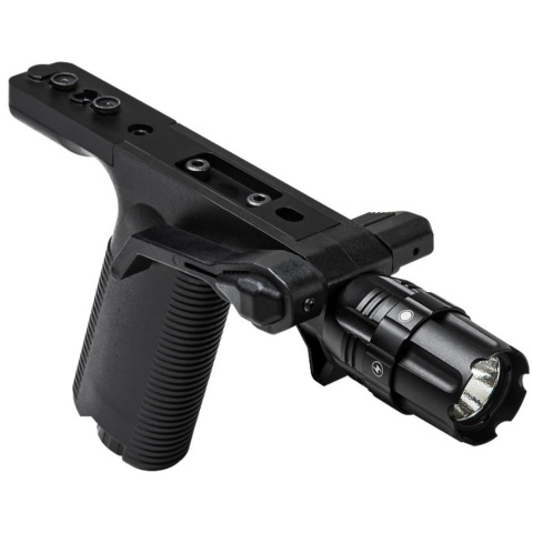 NcStar M4/M16 KeyMod Vertical Grip w/ Light - BLACK