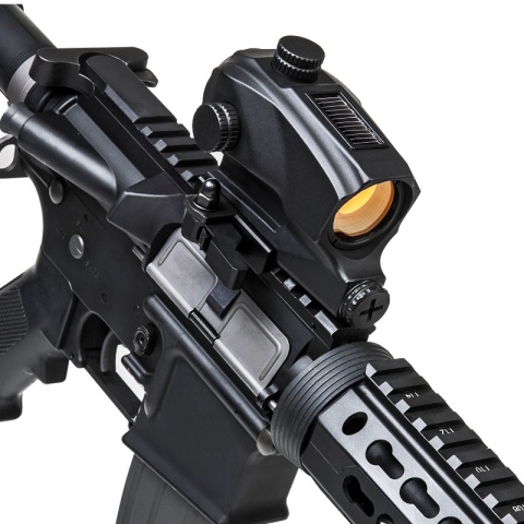 NcStar Tactical Solar Powered Red Dot Sight - BLACK