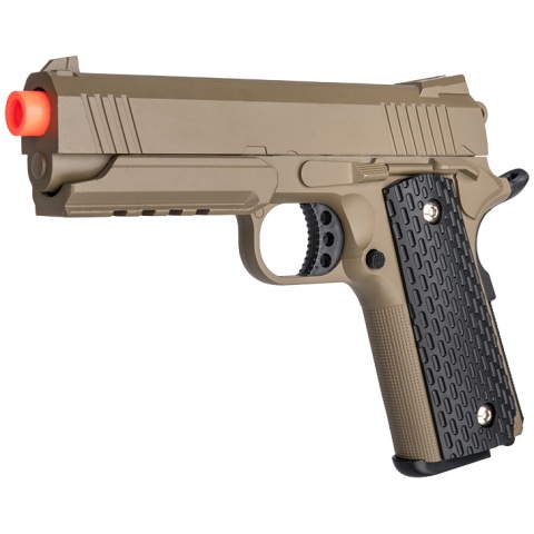 Galaxy G25D Metal 1911 Airsoft Spring Pistol - DARK EARTH
