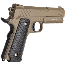 Galaxy G25D Metal 1911 Airsoft Spring Pistol - DARK EARTH