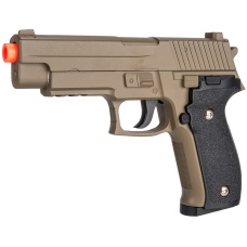 UK Arms G26D Airsoft Metal P226 Spring Pistol - DARK EARTH