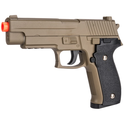 UK Arms G26D Airsoft Metal P226 Spring Pistol - DARK EARTH
