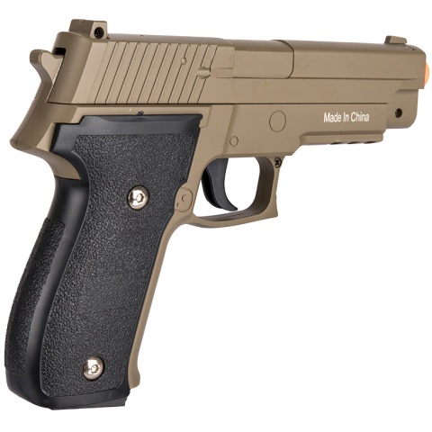 UK Arms G26D Airsoft Metal P226 Spring Pistol - DARK EARTH