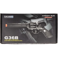 UK Arms G36B Spring Powered Airsoft Revolver - BLACK