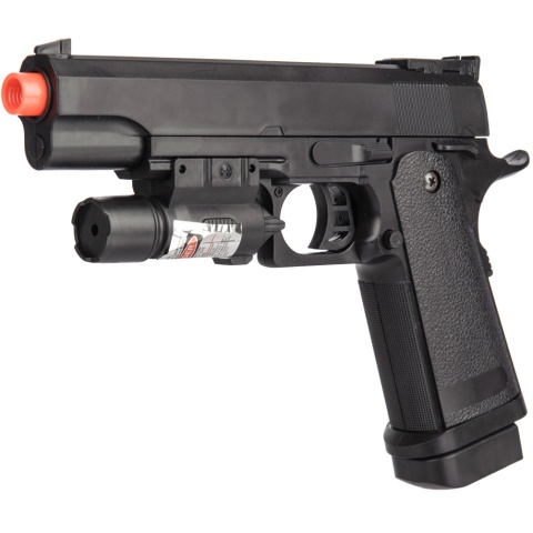 UK Arms P2001B Spring Airsoft Pistol w/ Laser - BLACK