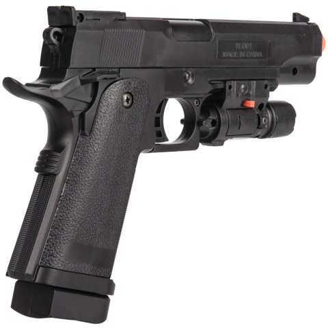 UK Arms P2001B Spring Airsoft Pistol w/ Laser - BLACK