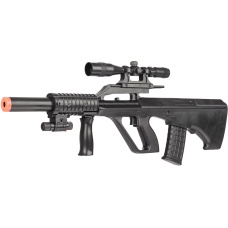 UK Arms P2300 AUG Spring Power Airsoft Rifle w/ Laser and Scope (Color: Black)