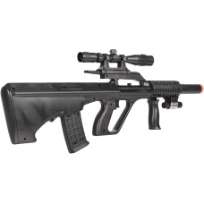 UK Arms P2300 AUG Spring Power Airsoft Rifle w/ Laser and Scope (Color: Black)