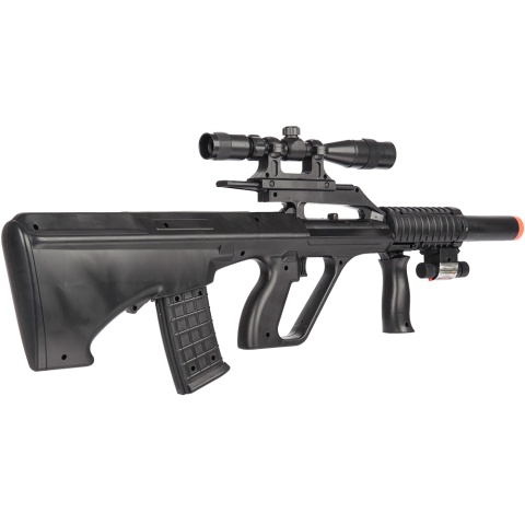 UK Arms P2300 AUG Spring Power Airsoft Rifle w/ Laser and Scope (Color: Black)