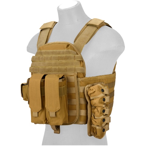 Lancer Tactical QR Tactical Airsoft Tactical Vest (Dark Earth)