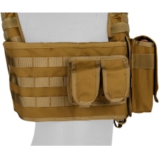 Lancer Tactical QR Tactical Airsoft Tactical Vest (Dark Earth)