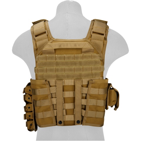 Lancer Tactical QR Tactical Airsoft Tactical Vest (Dark Earth)