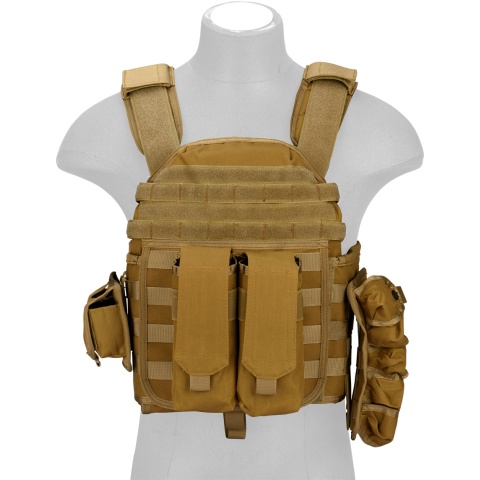 Lancer Tactical QR Tactical Airsoft Tactical Vest (Dark Earth)