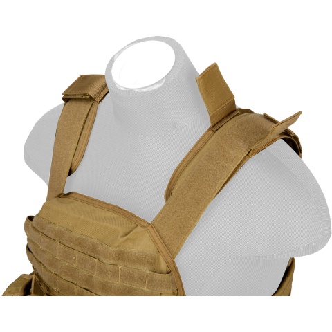 Lancer Tactical QR Tactical Airsoft Tactical Vest (Tan)