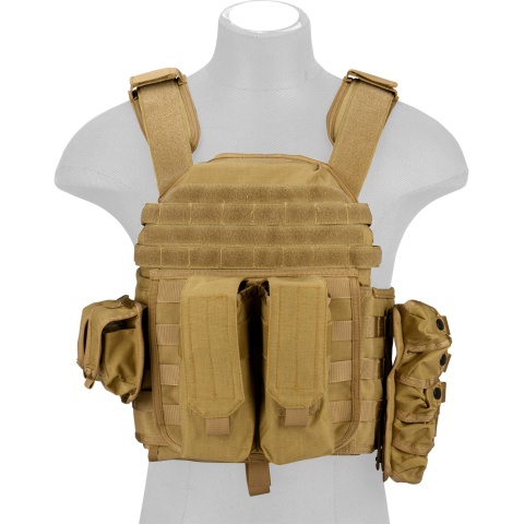 Lancer Tactical QR Tactical Airsoft Tactical Vest (Tan)