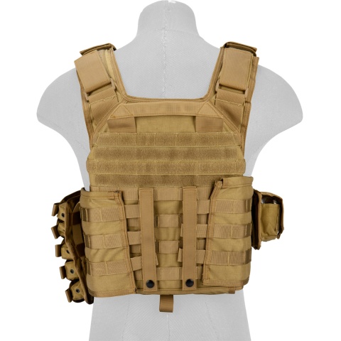 Lancer Tactical QR Tactical Airsoft Tactical Vest (Tan)