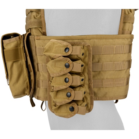 Lancer Tactical QR Tactical Airsoft Tactical Vest (Tan)