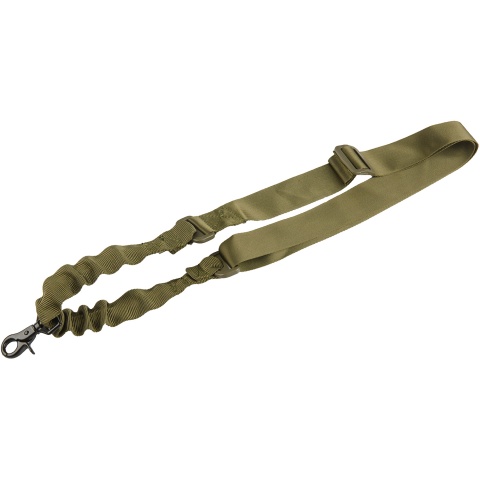 Lancer Tactical Airsoft Bungee Single Point Rifle Sling - OD GREEN