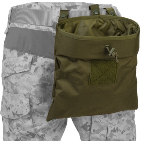 Lancer Tactical Nylon Large Foldable Dump Pouch - OD GREEN