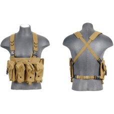 Lancer Tactical Airsoft Nylon AK Chest Rig - COYOTE BROWN