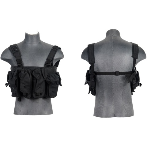Lancer Tactical Airsoft Nylon AK Chest Rig - BLACK