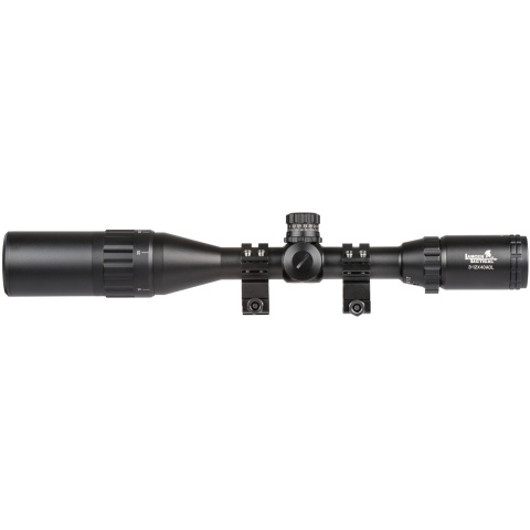 Lancer Tactical 3-12X40 AOL Red/Green/Blue Illuminated Scope (Color: Black)