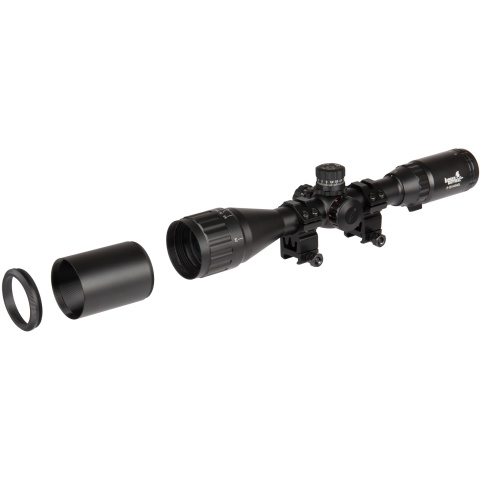 Lancer Tactical 3-12X40 AOL Red/Green/Blue Illuminated Scope (Color: Black)