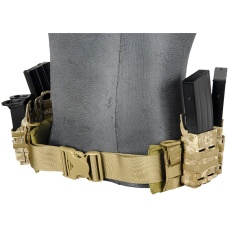 UK Arms Rugged MOLLE MED Heavy Duty Battle Belt w/ Padded Liner - KHAKI
