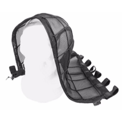 AMA Airsoft Tactical Head Ghillie Hood - BLACK