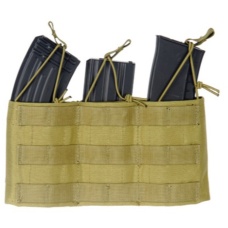 AMA Tactical Airsoft AK Triple Wedge Mag Pouch - KHAKI