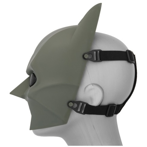 AMA Tactical Dark Hero Wire Mesh Protective Face Mask - OD GREEN