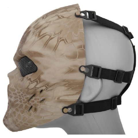 AMA Airsoft Full Face Mesh Villain Skull Mask - NOMAD