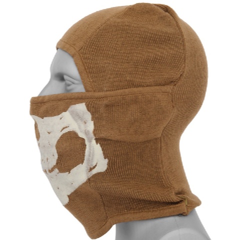AMA Winter Glow-in-Dark Skull Balaclava - COYOTE BROWN
