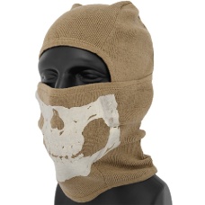 AMA Tactical Winter Glow-in-Dark Skull Balaclava - DARK EARTH