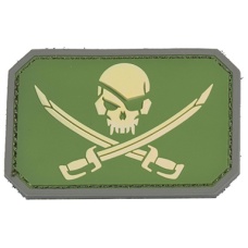 AMA Pirate Cutlass PVC Patch - GREEN/YELLOW