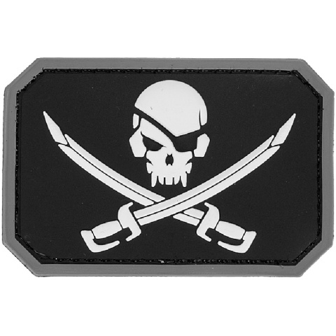 AMA Pirate Cutlass PVC Patch - BLACK/WHITE