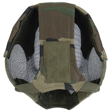 AMA Tactical V6 Strike Full Face Wire Mesh Mask - WOODLAND CAMO