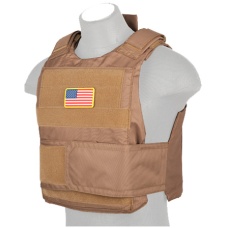 Lancer Tactical Airsoft Ballistic Tactical Vest (Khaki) 
