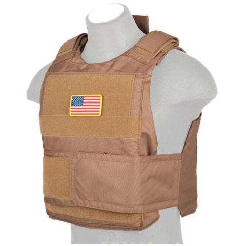 Lancer Tactical Airsoft Ballistic Tactical Vest (Khaki) 