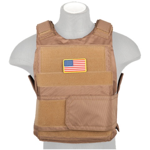 Lancer Tactical Airsoft Ballistic Tactical Vest (Khaki) 