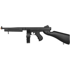 UKARMS Airsoft WWII AEG SMG w/ Drum Magazine - BLACK