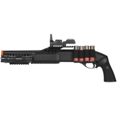 AGM Airsoft M180B2 Sawed-Off Shotgun w/ Flashlight - BLACK