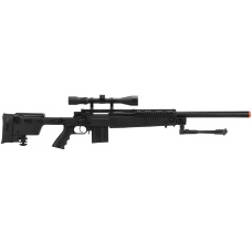 Well MB4406D Sniper Rifle W/ Folding Stock Bipod & Scope - BLACK