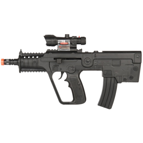 UK Arms Airsoft Spring Rifle w/ Laser & Blue Light - BLACK