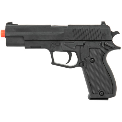 UK Arms Airsoft Spring Powered Pistol In Poly Bag - BLACK