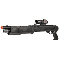 UK Arms P2302 Pump Action Airsoft Shotgun w/ Mock Laser Scope (Color: Black)