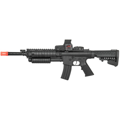 AMA Airsoft Spring Pump Action Shotgun w/ Laser & Sight - BLACK