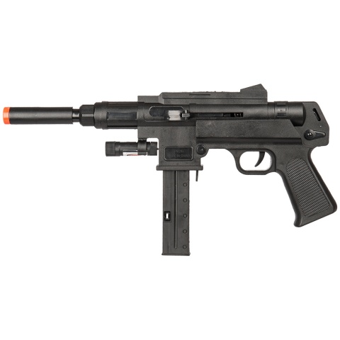 UK Arms P2626 Spring Powered SMG w/ Laser and Flashlight (Color: Black)