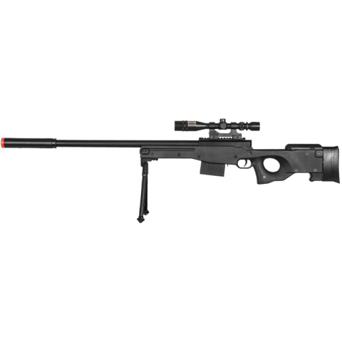 AMA P2703B Tactical Airsoft Spring Rifle w/ Scope - BLACK