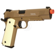 KWA Full Metal M1911 MKII PTP Gas Blowback Pistol w/ Railed Frame in Desert Tan
